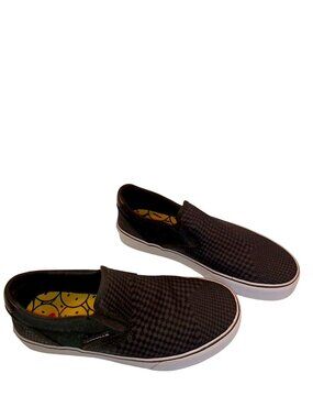 Airwalk Black & Gray Slip-On Retro Streetwear Skate/Deck Shoes Size Men  8.5